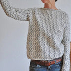 Elegant Grey Boat Neck Sweater