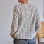 Elegant Grey Boat Neck Sweater