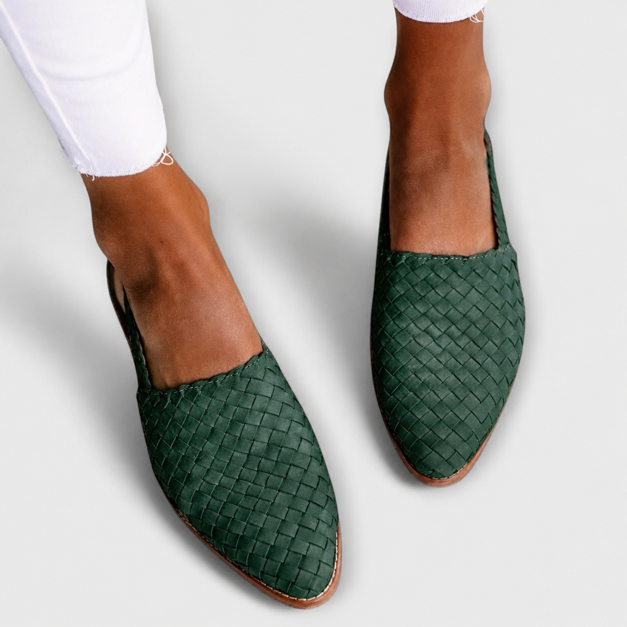 Simone | Woven Slingback Flats