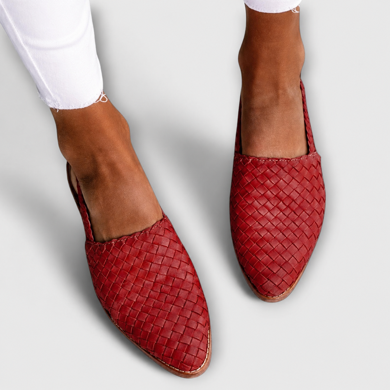 Simone | Woven Slingback Flats