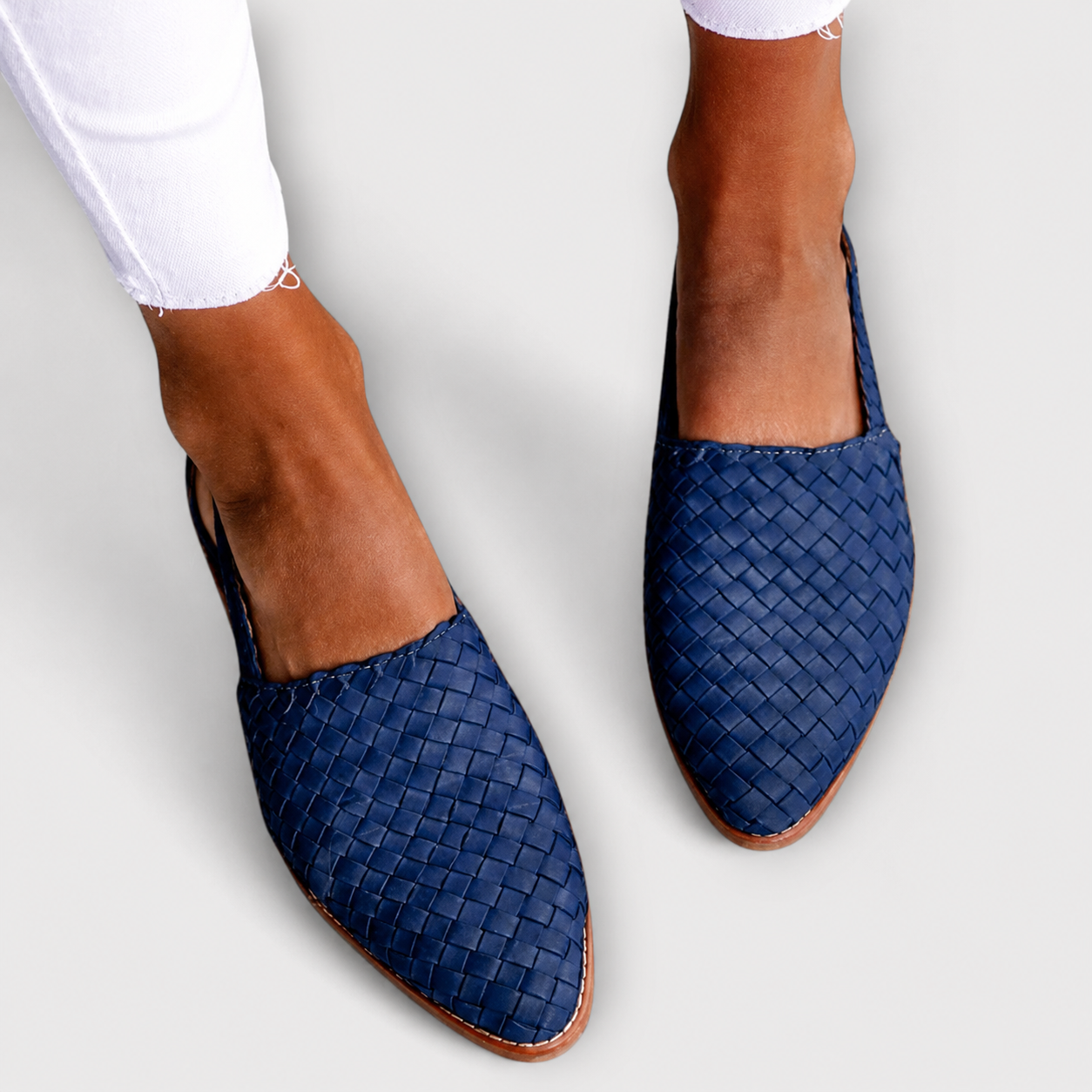 Simone | Woven Slingback Flats