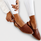 Simone | Woven Slingback Flats