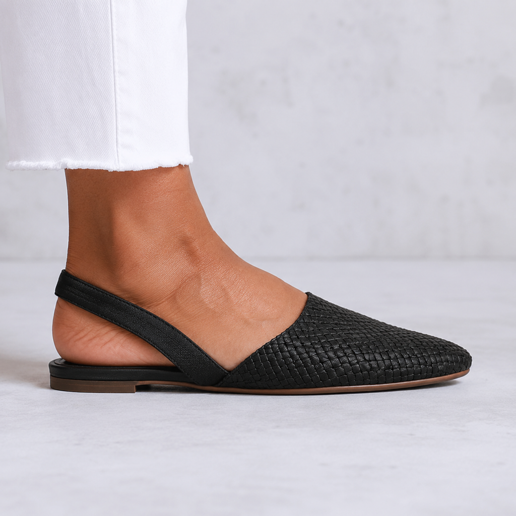 Simone | Woven Slingback Flats
