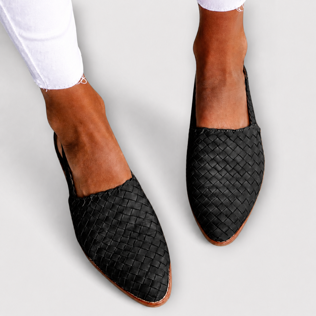 Simone | Woven Slingback Flats