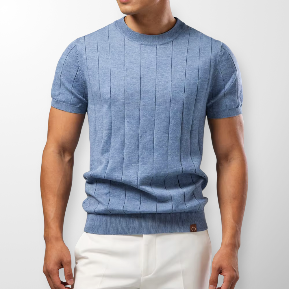 The Elio Ribbed Knit Tee™