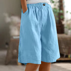 Relaxed Fit Linen Shorts