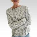 Elegant Grey Boat Neck Sweater
