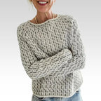 Elegant Grey Boat Neck Sweater