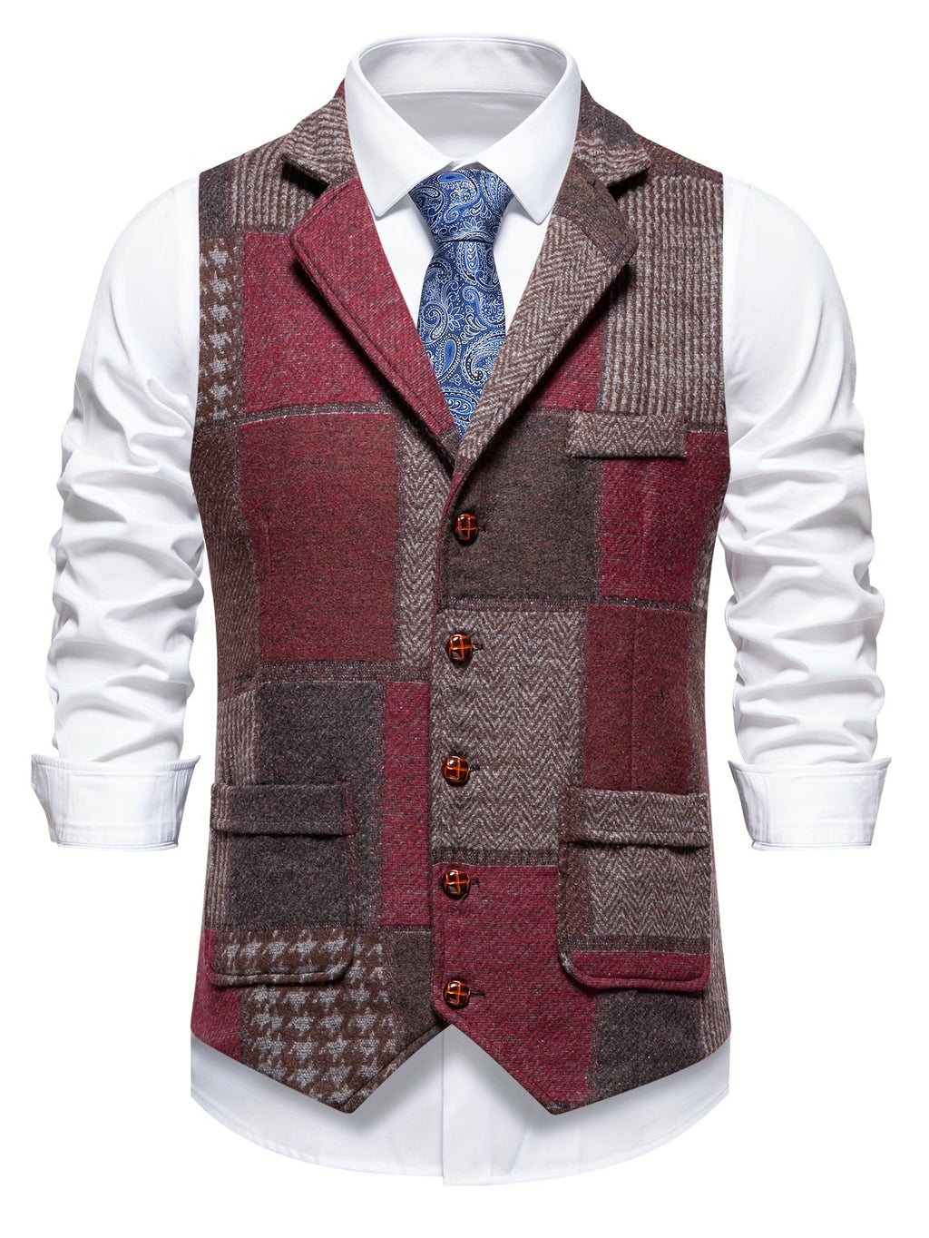 Elegant Patchwork Waistcoat